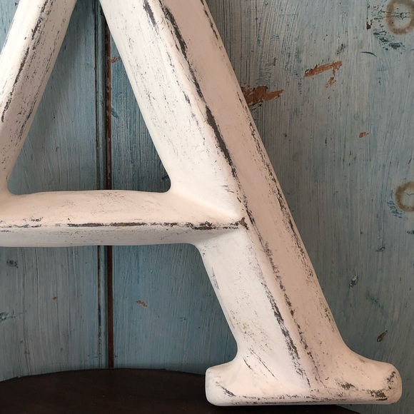 Ballard Design lightweight distressed letter “A” wall-hanging - Picture 4 of 6